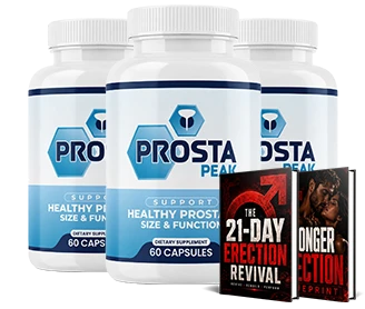 3-bottle ProstaPeak package with two bonus guides and VIP newsletter